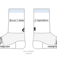 Knit Socks (High Cuff 4") Lt Blue Accent