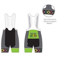 TECH Bib Shorts - Endurance+ Chamois, Silicon Gripper