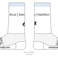 Knit Socks (Super Cuff 6") Lt Blue Accent