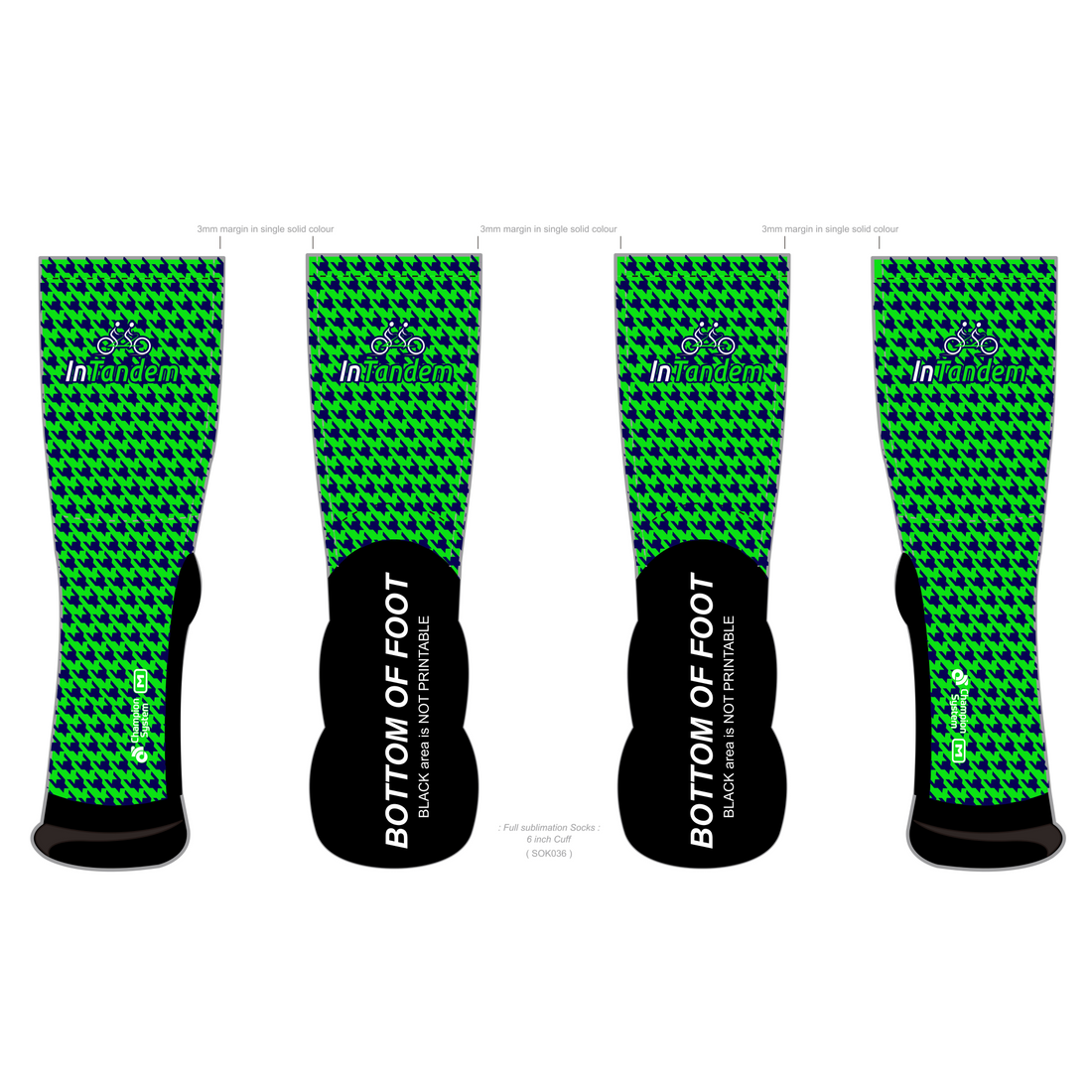 Sublimated Sock 6 Inch