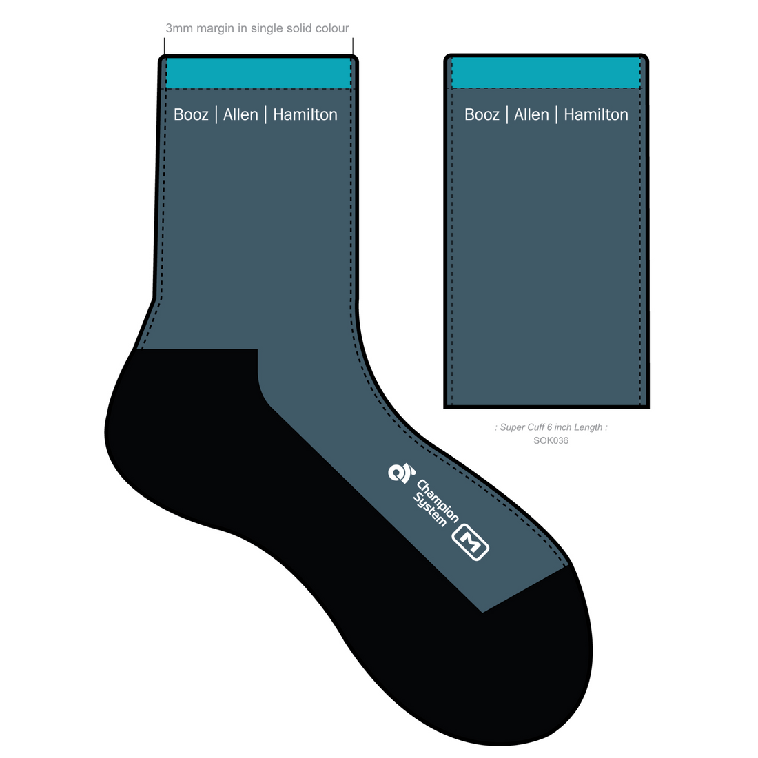 Sublimated Sock 6 Inch