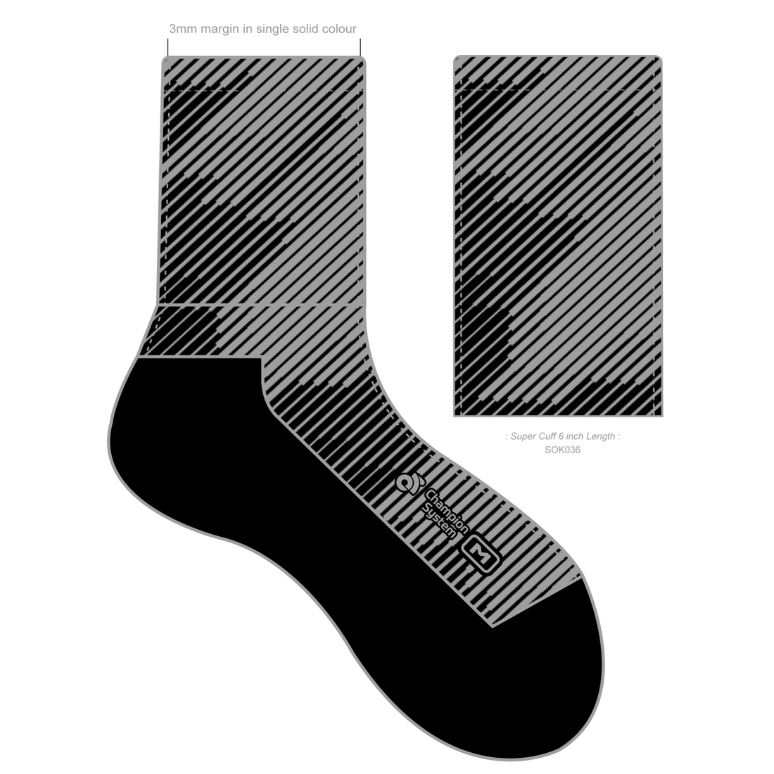 Sublimated Sock 6 Inch