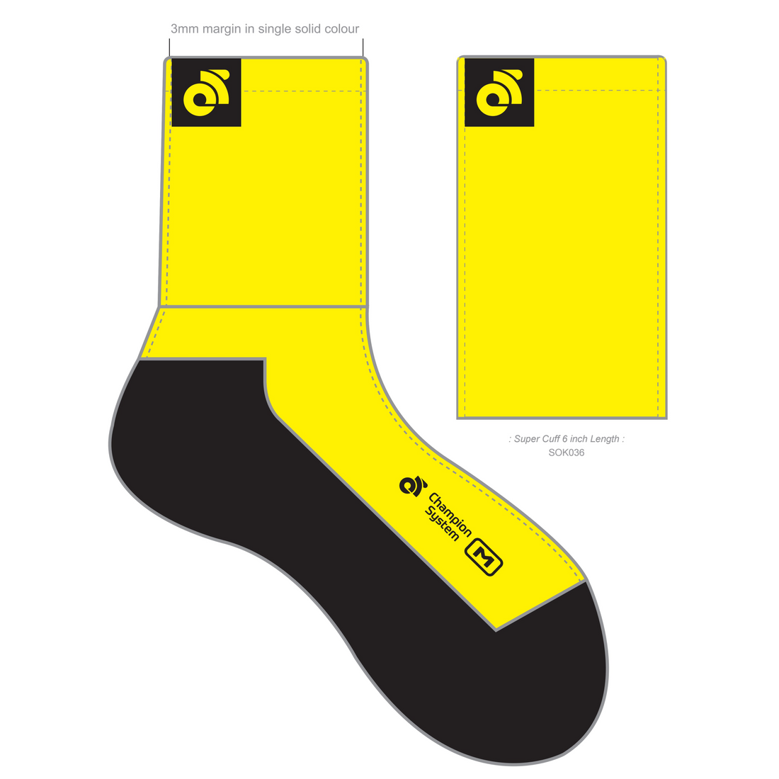 Sublimated Sock 6 Inch