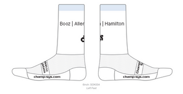 Knit Socks (Super Cuff 6") Lt Blue Accent