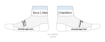 Knit Socks (Medium Cuff 2") Lt Blue Accent