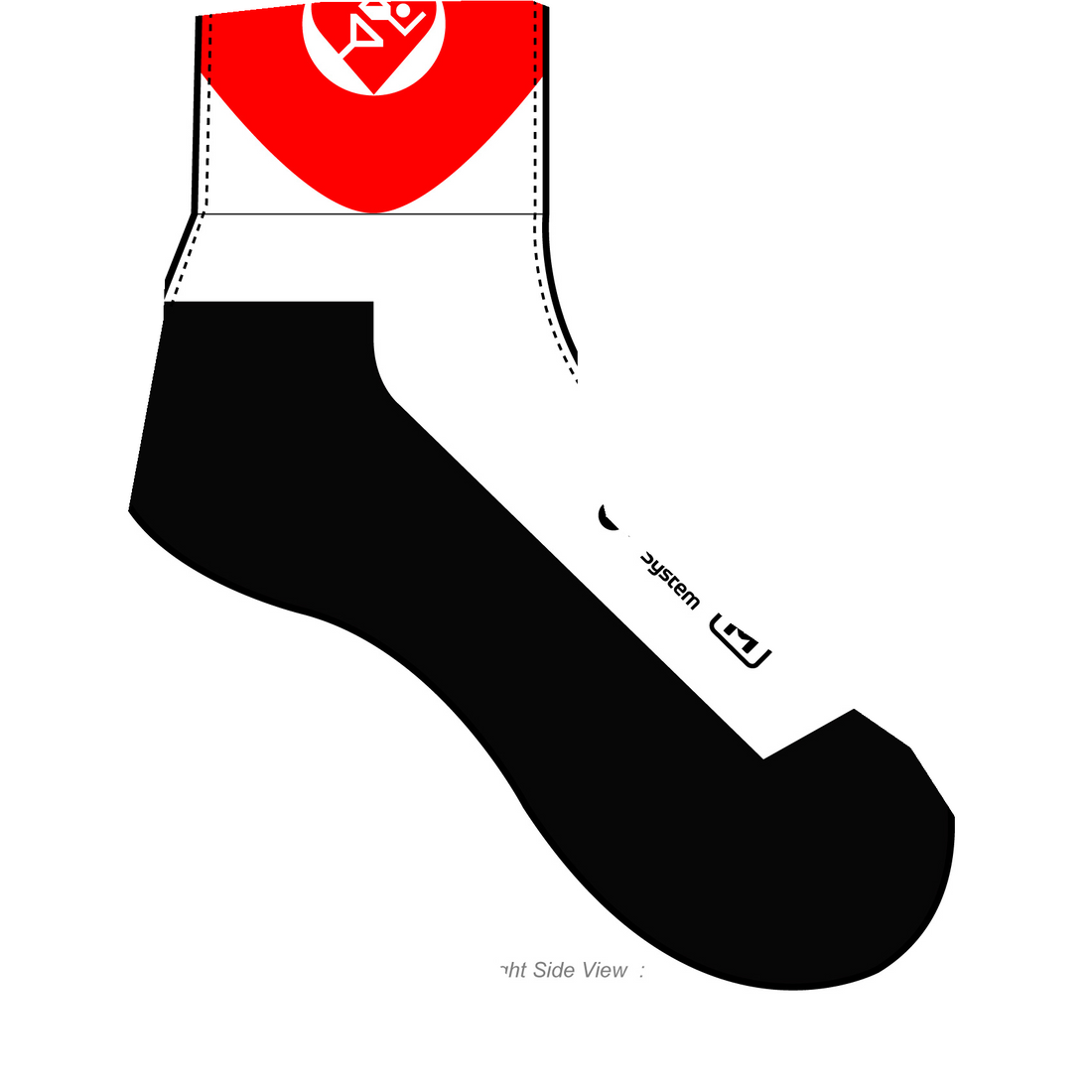 Sublimated Sock 4 Inch